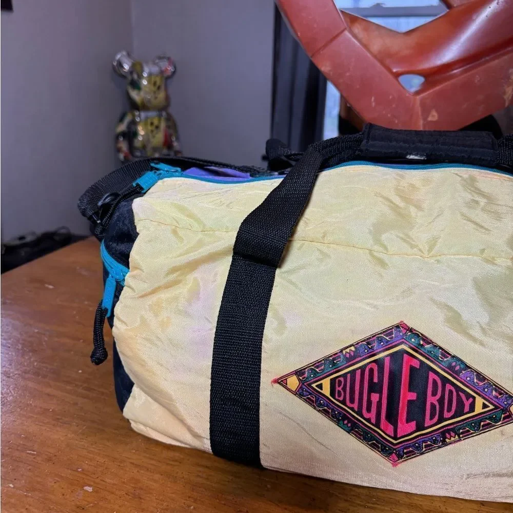 Vintage Bugle Boy Two Tone Duffle Bag